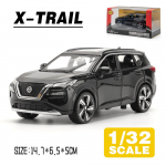 1/32 skaala Nissan X-Trail linnamaasturi automudeliga sulamist m&auml;ngus&otilde;iduk heli ja valgusega, kingitus lastele 1/32-Size:14.7*6.5*5cm must