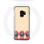 Samsung S9 pluss Squid Game Maskide &uuml;mbris kolmnurkne ja ringikujuline ventilaator