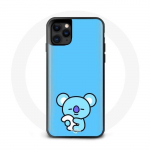 Coque pour Iphone 11 Pro Max Bangtan BTS BT21 Koya RM Fond Bleu
