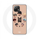Coque pour Xiaomi Mi 11 Lite BTS TinyTAN Animation Affiche RM Jin Suga J-Hope Jimin V Et Jungkook