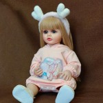 22'', 55 cm t&auml;iskomplekt, silikoonist kehaga reborn beebit&uuml;druku nukk kaunite riietega realistlik pikkade juustega vasts&uuml;ndinud nukk printsess v&auml;ikelapsele beebit&uuml;drukule m&auml;nguasi kingitus 55cm