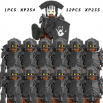 13tk/komplekt Keskaegsete r&uuml;&uuml;tlite r&uuml;hma s&otilde;jav&auml;es&otilde;durite kuju ehitusplokk, harivad m&auml;nguasjad lastele KT1073