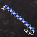 Lihvitud tansaniidist kvartsist k&auml;ev&otilde;ru k&auml;sitsi valmistatud v&auml;&auml;riskividest ehted 925 h&otilde;bedast k&auml;ev&otilde;ru reguleeritav ketiga k&auml;ev&otilde;ru H&auml;mmastav ehe kingituseks Adjustable