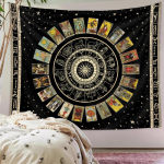 Mandala gobel&auml;&auml;nkaunistus koos konksutarvikute, erinevate unikaalsete kujunduste, mitme suuruse valiku ja kujundusliku seinavaibaga 100*150CM