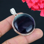 Fluoriit V&auml;&auml;riskivi Ripats Massiivne 925 Sterlingh&otilde;be Ripats Ehted Kingitus Unisexile