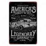 Vana klassikaline klassikaline auto metallist plekk-sild Hot Rod Racing Sildid Buss Veoauto Retroplakat klubi garaažile Home Man Cave Wall Decor plakat 20x30cm