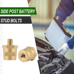 1 paar aku pooluse adapteri paar positiivset negatiivset akuposti klemmid koos v&auml;liskeermega M8 pistiku klemmi adapteri messingist pronksi