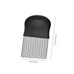 Roostevabast terasest kartulikr&otilde;psu viilutaja Taigna juurvilja-puuvilja kortsus laineline viilutaja nuga kartulil&otilde;ikur frit&uuml;&uuml;ri valmistamise t&ouml;&ouml;riistad must