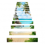 13 tk/komplekt Stiilne vaikne samm meremaastik Trepp Kleebised Kodukaunistus 1#