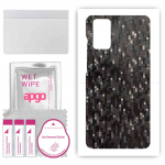apgo Protective Skin Sticker for the back compatible with Samsung Galaxy S20 Plus, Wrap Film, Foil, Vinyl - Pattern Carbon Black Pixel