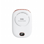 Kaasaskantav rippuv kaelaventilaator Mini jahutus v&ouml;&ouml;koha ventilaatorid labadeta USB-laetav spordijahuti ventilaator v&auml;ljas sportimiseks valge