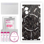 apgo Protective Skin Sticker for the back+sides compatible with Nothing Phone 2, Full Wrap Film, Foil, Vinyl - Pattern Carbon Black Pixel
