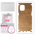 apgo Protective Skin Sticker for the back+sides compatible with Oppo Find X3 Pro, Full Wrap Film, Foil, Vinyl - Pattern Rusty Copper