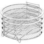 5-kihiline frit&uuml;&uuml;rirest roostevabast terasest deh&uuml;draatori grillrest Korduvkasutatav virnastatav mitmekihiline k&uuml;psetusrest 6,5/8Qt aurutile 1PCS
