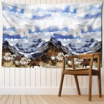 Lumem&auml;gi Galopeeriv Hobune Vaip Seinale Riputatav Loodusmaastik Maal Ps&uuml;hhedeelne Hipi Kodu Dekoratsioon 95x70cm