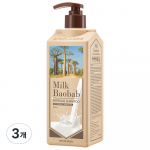 MILK BAOBAB Parf&uuml;&uuml;mi&scaron;ampoon White Musk 500ml 500ml &times; 3PCS