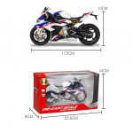 1/12 Scale S1000RR Diecast mootorratta mudelm&auml;nguasi heli ja valgusega lastele v&auml;ikelastele poistele t&uuml;drukutele 1/12-Size:17.5*10cm sinine
