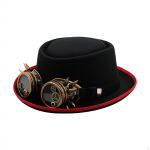 T&auml;iskasvanute Steampunki M&uuml;ts Must Kost&uuml;&uuml;mi Aksessuaar Gooti Stiilis Lavaetendusteks Karnevaliks Halloweeniks with Gear