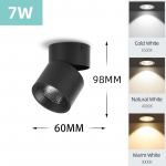 V&auml;rvid H&auml;mardatav Led allvalgusti Kokkupandav 360&deg; Reguleeritav Kohtlaevalgusti 7W 10W 15W Alumiiniumist Led Kohtvalgustid elutuppa 220V Warm White
