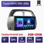 Android 2 Din auto multimeediumipleier Toyota RAV4 2001-2006 peaseadmele Stereo Carplay GPS-navigatsioon BT WIFI 4+64GB 2+32GB