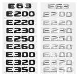 Auto pagasiruumi t&auml;hed Logo Embleem M&auml;rgid Kleebised Mercedes Benz E-klassile E200 E220 E230 E250 E260 E300 E350 E400 W212 W213 E250 white