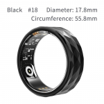 Nutikas ring meeste naiste pulsisagedus vere hapnikuga une tervisemonitor Sport Aktiivsus Fitness Tracker Ring Juhtmeta Bluetooth-&uuml;henduvus USB-laadimine R12 #18 must