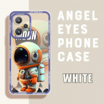 iPhone'i jaoks Samsung Huawei Honor Xiaomi Redmi OPPO Realme Vivo telefoni&uuml;mbris, v&auml;rvitud muster, pehme kummist t&auml;iskaanega kaamera kaitse disain kest Vivo Y02S valge