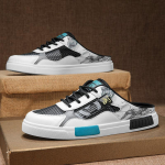 Suur suurus 47 Luksuslikud meeste poolpapud sandaalid Mugavad vabaajajalatsid Meeste moesneakerid Anime Cosplay Meeste sussid Slaidid Jalatsid 45 must