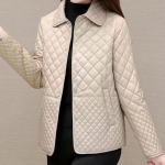 FiveFive s&uuml;gistalvised naiste ruuduline tepitud mantlid Moodsad naiste Korea riided Soliidsed vabaaja paksemad soojad jakid XXL khaki