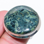 Natural Kambaba Jasper Gemstone Handmade 925 Sterling Silver Ring Size 9 u0c48