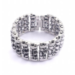 35MM Laius 316L Roostevaba Teras Skelett Kolju Pea L&uuml;lil&uuml;liline K&auml;ev&otilde;ru Meeste Punk Rock Vaim Biker Ehted Meeste K&auml;ev&otilde;rud K&auml;ev&otilde;rud 21CM