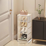 Kingariiul 5-7-kihiline kingakapid Kingahoidik Ruumi s&auml;&auml;stev tossude korraldaja seinanurga kingade riiuli jaoks 5 Layer valge