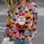 J&otilde;ulukapslid Naiste Graafilised Merry Xmas Print Sviitrid Pikkade varrukatega &Uuml;markaelusega Pullover Topid Suurem&otilde;&otilde;tmelised J&otilde;uluvana kapuutsid S