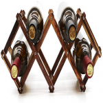 Kokkupandav puust pudelihoidik Leti pealne Virnastatav Lauapindne Hoiustaja Korraldaja Riiul