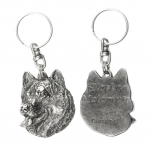 Alaskan Malamute - Silver-plated pendant with a dog in a decorative box, handbag decoration, backpack pendant by Art-Dog brand