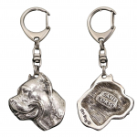 Cane Corso, Italian Cane Corso - Silver-plated key ring with a dog in a gift box, handbag decoration, backpack pendant by Art-Dog brand