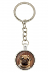 Pug - keychain with your photo, key decoration, bag pendant from Art-Dog brand