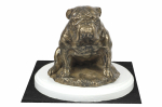 Bulldog III - dog figurine, figure on a white base, trophy for Art-Dog dog show exhibition