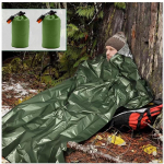 2 TK h&auml;daabi magamiskott Kerge ja kompaktne veekindel termotekk mitmeotstarbeline varustus v&auml;limatkamiseks telkimiseks