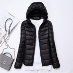 Naiste udunjope L&uuml;hike stiil &Otilde;huke Paks Soe Slim Fit Valge pardisulega Moodne mantel XXL must
