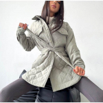 Vintage Naiste Argyle Pikkade Varrukatega &Uuml;herealine Rev&auml;&auml;rkraega Slim Parka Jakk S&uuml;gis Talv Soe Trench &Uuml;ler&otilde;ivas S valge