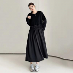 Xitao &Uuml;hev&auml;rvilised lapiga kaetud kleidid LJ1049 XXXL must