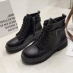 Moodsad ja vabaaja rullbiskviidi paksu tallaga n&ouml;&ouml;rsaapad Martini saapad, Euroopa ja Ameerika naiste paksu talla mustad naiste saapad 35 must