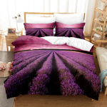 Lilla Voodipesukomplekt Pol&uuml;ester Tekikott Padjakate 3D Tekikott Lavendel Liblikas Kahekordne T&auml;issuuruses Kuningas Queen &Uuml;heinimesevoodi 140x210cm 2pcs