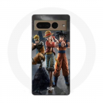 Coque Maniacase pour Google Pixel 7 Pro Sangoku naruto Luffy one piece Dragon Ball z 3D Anime manga