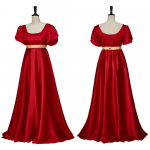 Satiinist hommikumantlid Victorian Ball Gowns Empire Waist Gowns Regency hommikumantlid L sinine