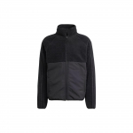 Adidas Originals Polar Fliisist T&auml;is-lukuga Top Meestele &Uuml;ler&otilde;ivad Must IM9882 XS