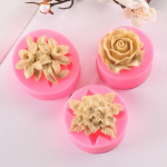 Lilla roosa liilia fondant silikoonvorm kipskoogi kaunistamine &scaron;okolaadist k&uuml;psetusriistad 3d silikoonvorm k&auml;sitsi valmistatud seebivorm rose roosa