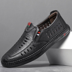 Mood 2024 Suvi Uued Nahksandaalid Meeste Mood Hingavad Pehme P&otilde;hjaga &Otilde;&otilde;nsad Meeste Kingad Disainer Vabaaja Meeste Kleidikingad 41 must