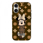 Coque Iphone 16 Plus minnie disney lv marron